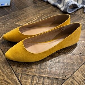Old Navy Yellow Flats Suede Loafers